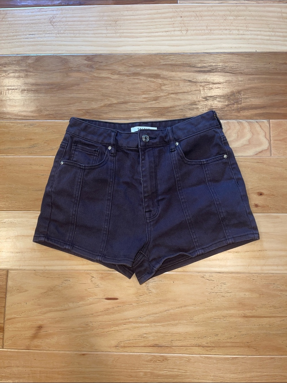 Pacsun stretch high rise black shorts size 26